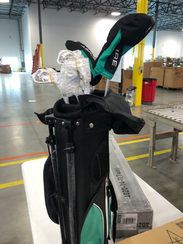 Photo 4 of Aspire Junior Plus Complete Golf Club Set for Children, Kids - 5 Age Groups Boys and Girls - Right Hand, Real Girls Junior Golf Bag, Kids Golf Clubs Set Green Ages 7-8