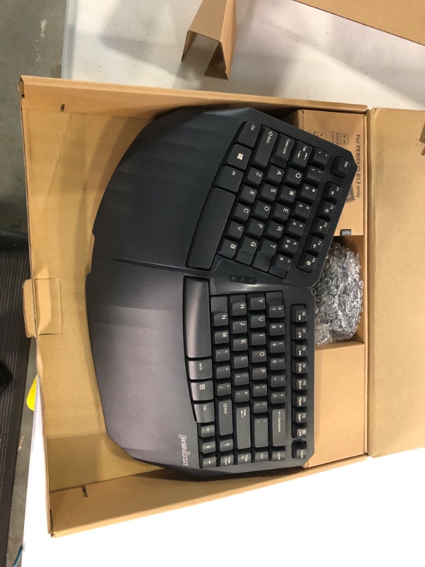 Photo 3 of Perixx PERIDUO-813B US, Wireless Ergonomic Compact Keyboard & Vertical Mouse - Bundle with a 6-Button Ergonomic Vertical Mouse - Black - US English