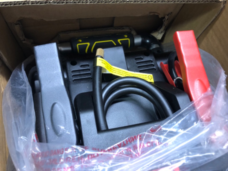 Photo 2 of STANLEY J5C09D Digital Portable Power Station Jump Starter: 1200 Peak/600 Instant Amps, 120 PSI Air Compressor, 3.1A USB Ports, Battery Clamps 1,200 Peak Amps