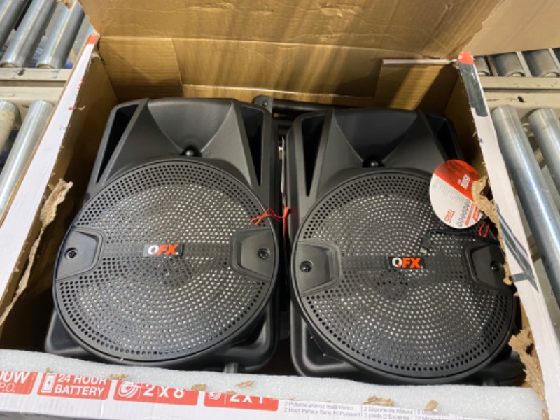 Photo 3 of ********* FOR PARTS ********* PBX-800TWS 8-Inch Bluetooth Stereo PA System Comes with 2X 8 Speakers and 2X Stands, 2X Microphones, and a Remote Control