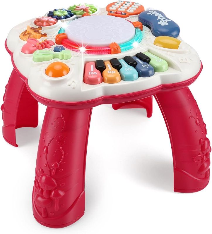 Photo 1 of BACCOW Baby Toys 6 to 12-18 Months, Musical Activity Table for 1 Year Old Boys Girls Gifts, Toddler Infant Toys, Length 12.99 Inches Width 12.99 Inches Height 12.6 Inches (33cm W x 33cm L x 32 cm H)
