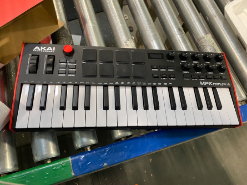 Photo 3 of Akai Professional MPK Mini Plus - USB MIDI Keyboard Controller with 37 Mini Keys, 8 MPC Pads, Sequencer, MIDI/CV/Gate I/O, Music Production Software
