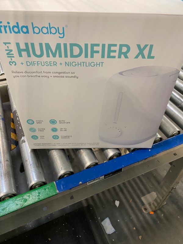 Photo 1 of Frida Baby 3-in-1 Humidifier XL + Diffuser + Nightlight | All-Day Operation for Large Rooms, Top-Fill 6L Tank, Variable Cool-Mist Control, Auto Shut-Off, Quiet, Carry Handle, Night Light, Diffuser 1.6 Gallon Tank (6.0 Liter Tank)