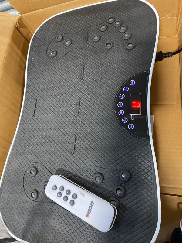 Photo 4 of **** FOR PARTS **** TODO Vibration Plate Exercise Machine Whole Body Vibration Machine with Remote Control for Pain Relief, Lymphatic Drainage, Weight Loss(3 Resistance Loops/Resistance Bands)
