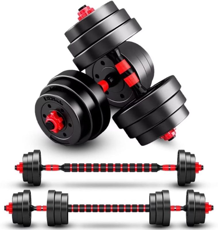 Photo 1 of BCBIG Adjustable-Dumbbells-Sets, 20/30/40/60/80lbs Free Weights-Dumbbells Set of 2 Convertible To Barbell A Pair of Lightweight for Home Gym,Women and Men Equipment
