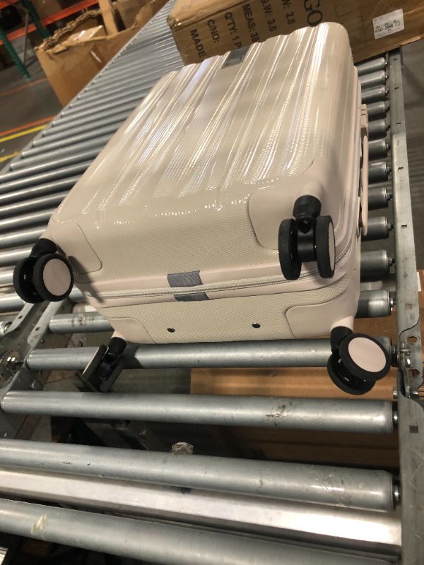 Photo 1 of Hanke Upgrade Carry On Luggage Airline Approved, 20'' Lightweight Hardside Suitcase PC Hardshell Luggage with Spinner Wheels & TSA Lock,Carry-On 20-Inch(Ivory White) Carry-On 20-Inch Ivory White