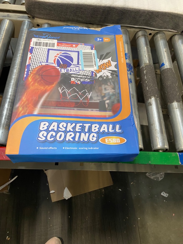 Photo 1 of EagleStone Kids Indoor Basketball Hoop, 4 Balls Mini Basketball Toy for Toddlers, with Electronic Scoreboard Over The Door Room Wall Basketball Hoop Goal Boys Girls Gift for Age 3 4 5 6 7 8 9 10
