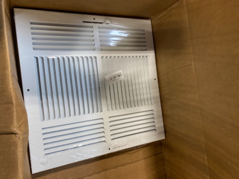 Photo 3 of 14"x 14" (Duct Opening Size) 4-Way Stamped Face Steel Ceiling/sidewall Air Supply Register - Vent Cover - Actual Outside Dimension 15.75" X 15.75"