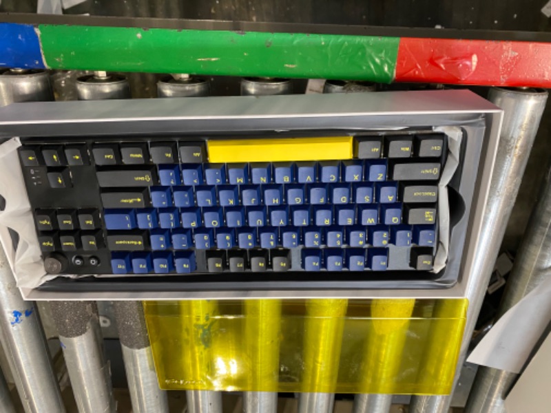 Photo 3 of EPOMAKER CIDOO ABM084 TKL Hot Swap RGB 2.4Ghz/Bluetooth 5.0/Wired Mechanical Knob Keyboard with Poron Foam, 3000mAh Battery, Double Shot PBT Keycaps for E-Sport Win/Mac/Linux(Gateron G-pro Yellow) Gateron Pro Yellow Switch Grey Black