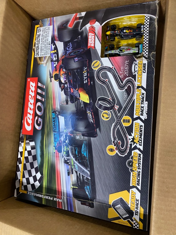 Photo 3 of Carrera GO!!! 62548 Max Performance Electric Powered Slot Car Racing Kids Toy Race Track Set Includes 2 Hand Controllers and 2 Cars in 1:43 Scale