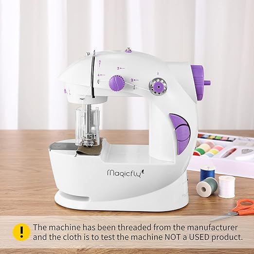 Photo 1 of Magicfly Mini Sewing Machine for Beginner, Dual Speed Portable Machine with Extension Table, Light, Sewing Kit for Household, Travel