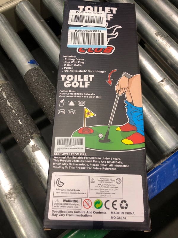 Photo 3 of GOODLYSPORTS Toilet Golf Game- Practice Mini Golf in Any Restroom/Bathroom - Great Toilet Time, Funny White Elephant Gag Gifts for Golfer.