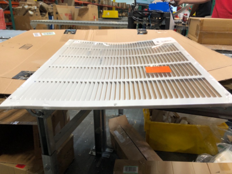 Photo 4 of 25"w X 20"h Steel Return Air Grilles - Sidewall and Ceiling - HVAC Duct Cover - White [Outer Dimensions: 26.75"w X 21.75"h]