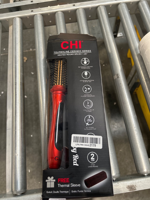 Photo 2 of CHI Amplitude Ceramic Heated Round Brush, Ruby Red