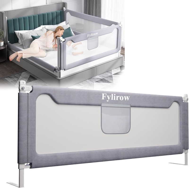 Photo 1 of Fylirow Bed Rails for Toddlers, Upgraded Infants Safety Bed Guardrail Designed for Twin, Full, Queen, King Size