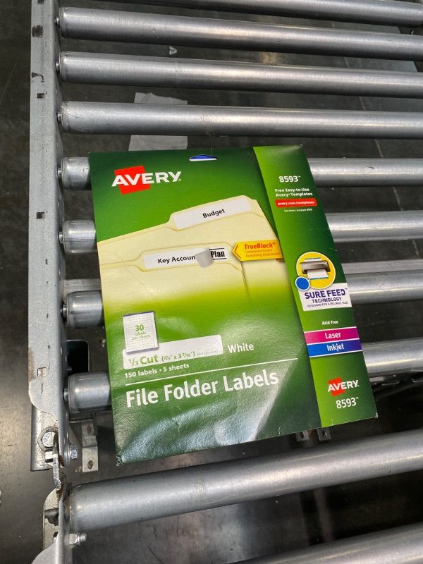 Photo 2 of Avery White File Folder Labels - 150 count