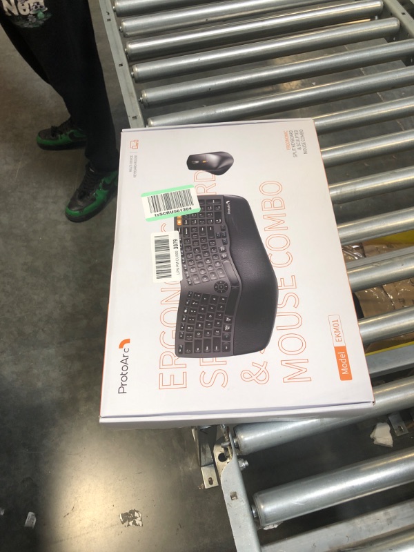 Photo 2 of Ergonomic Wireless Keyboard Mouse, ProtoArc EKM01 Ergo Bluetooth Keyboard and Mouse Combo, Split Design, Palm Rest, Multi-Device, Rechargeable, Windows/Mac/Android