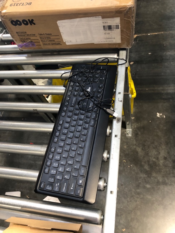 Photo 1 of Fiodio Rainbow Membrane Gaming Keyboard, Quiet Wired Computer Keyboard, 104 Silent Keys, 26 Anti-Ghosting Keys, Spill Resistant, Multimedia Control for PC and Desktop