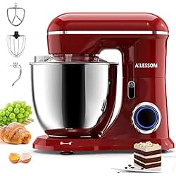 Photo 1 of  Electric Stand Mixer, 660W 10-Speed With Pulse Button, Attachments include 6.5QT Bowl, Dough Hook, Beater, Whisk for Most Home Cooks, Empire Red