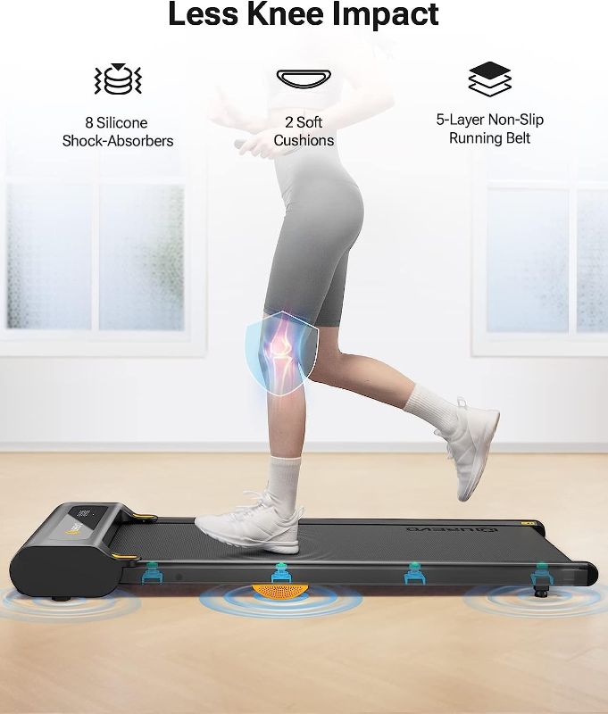 Photo 1 of  Under Desk Treadmill, Walking Pad for Home/Office, Portable Walking Treadmill 2.25HP, Walking Jogging Machine with 265 lbs Weight Capacity Remote Control LED Display