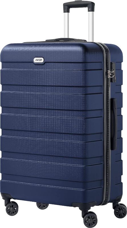 Photo 1 of AnyZip Luggage PC ABS Hardside Lightweight Suitcase with 4 Universal Wheels TSA Lock Checked-Large 28 Inch Dark Blue