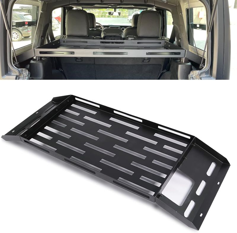 Photo 1 of SUPAREE Double-Layer Tailgate Table Compatible with Jeep Wrangler JL 2018 2019 2020 2021 2/4 Door Rear Door Foldable Table Cargo Shelf Storage Cargo Luggage Holder Carrier Double - Layer JL Tailgate Table