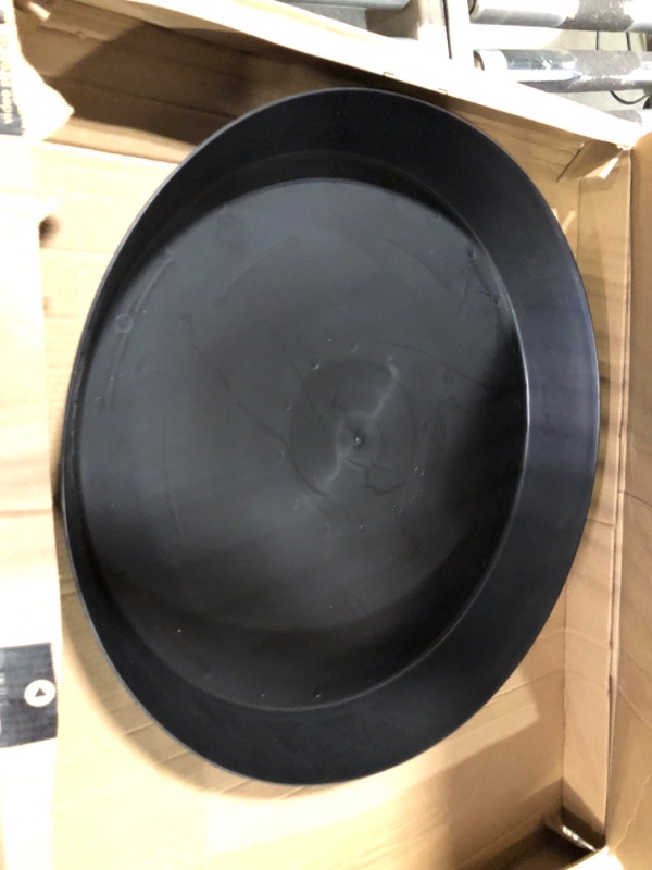 Photo 3 of 25 Inch Extra Large Planter Saucer, Extra-Deep 4.25 in Black Drip Trays for Flower Pot, Heavy Duty Drainage Tray Indoors No Holes, Plastic Plant Plate Water Catcher for Pots Base 19 20 21 22 in
