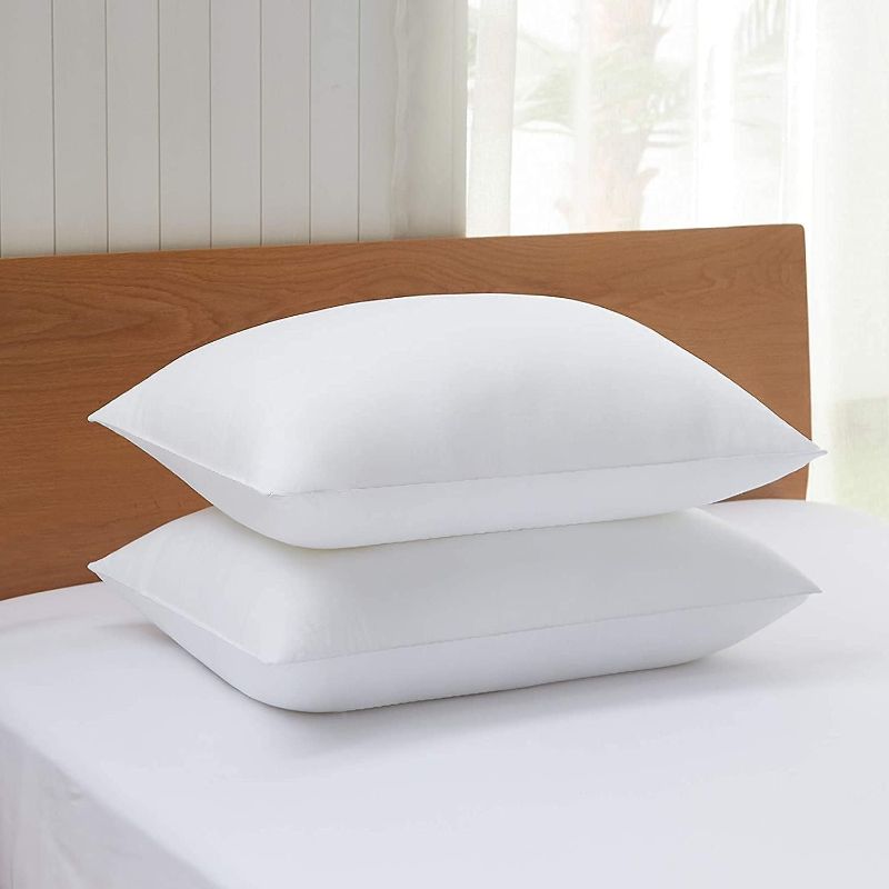 Photo 1 of Acanva Bed Pillows 2 Pack Hotel Collection Luxury Soft Inserts for Sleeping-Breathable and Comfortable for Stomach Back Sleepers, Standard (Pack of 2), White 2 Count