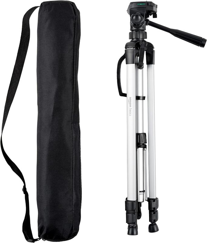 Photo 1 of Amazon Basics 60-Inch Lightweight Tripod With Bag, Black