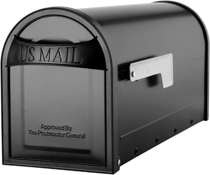 Photo 1 of Architectural Mailboxes 8760B-10 Carlisle Postmount Mailbox, Medium, Black