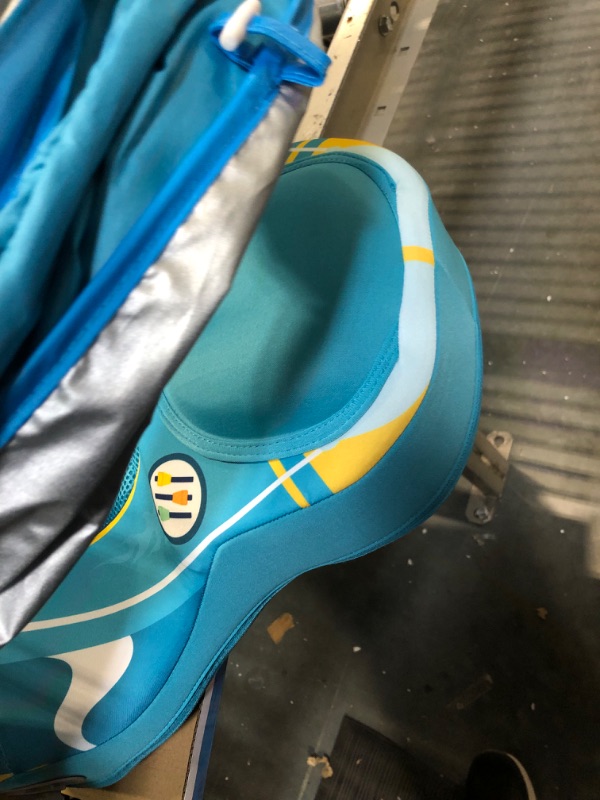 Photo 1 of Alupssuc Baby Pool Float with 0-120° Removable UPF 50+ Sun Canopy, Widen Wings No Flip over, Non Inflatable Infant Pool Float with Adjustable Safety Seat, Baby Swim Floats for 3-6-12-24 Months Toddler Blue