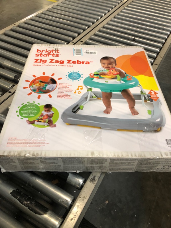 Photo 2 of Zig Zag Zebra Walker with Easy Fold Frame for Storage, Ages 6 months +