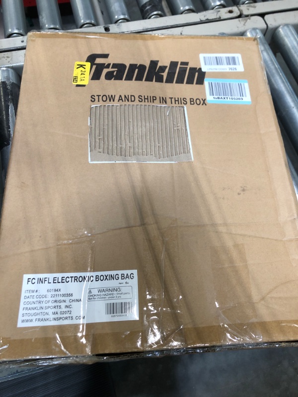 Photo 1 of Franklin Sports Kids Electronic Boxing Bag - Future Champs Inflatable MMA Kickboxing + Boxing Bag - Toy Youth Equipment for Kids + Toddlers - 60" x 22"