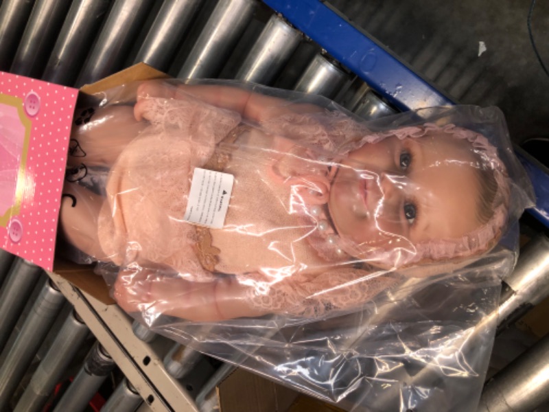 Photo 3 of GUESSBELLY 60 CM 3D-Paint Skin Realistic Reborn Baby Doll with Blood Vessels for Girl Gift 24inch Art Bebe Handmade Princess Toddler Toy with Soft Farbic Body