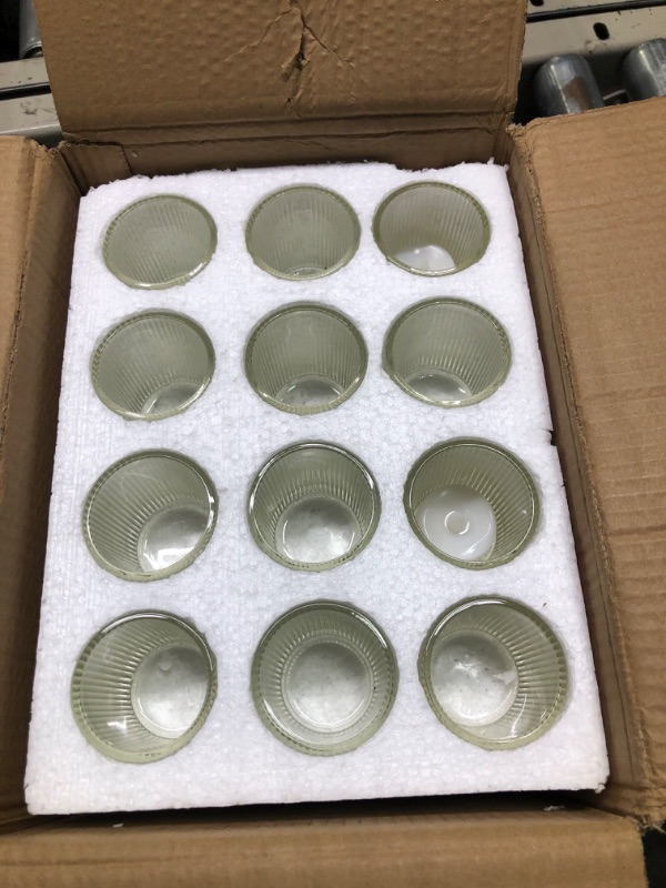 Photo 3 of 24 Pack Votive Candle Holders for Wedding Decor, Clear Glass DIY Wax Filling Romance Tealight Candle Holders, Vintage Stripe Tea Lights Candle Holder for Table Centerpieces?Clear,24? Clear 24