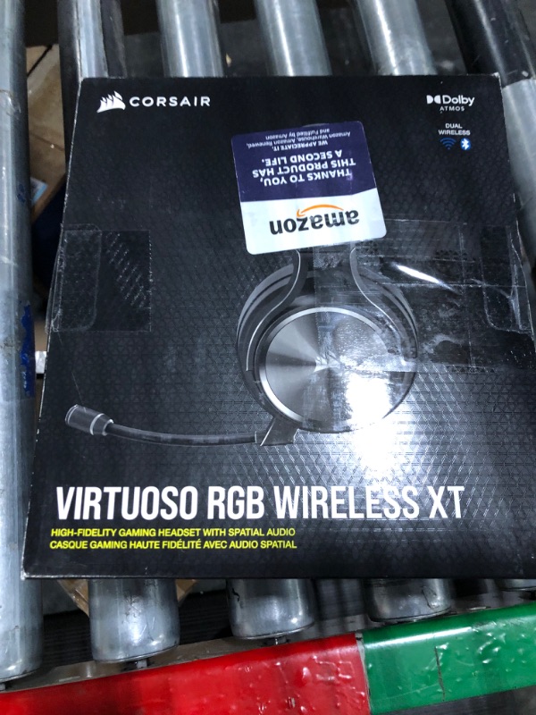 Photo 2 of CORSAIR VIRTUOSO RGB WIRELESS XT High-Fidelity Gaming Headset with Bluetooth and Spatial Audio - Works with Mac, PC, PS5, PS4, Xbox series X/S - Slate