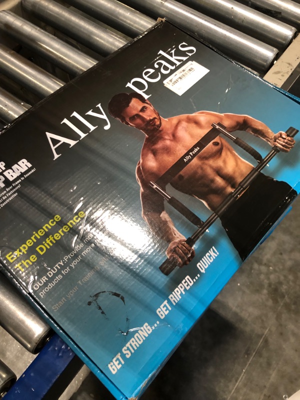 Photo 2 of Ally Peaks Pull Up Bar for Doorway Thickened Steel Max Limit 440 lbs Upper Body Fitness Workout Bar Multi-Grip Strength for Doorway Indoor Chin-Up Bar Fitness Trainer for Home Gym Portable