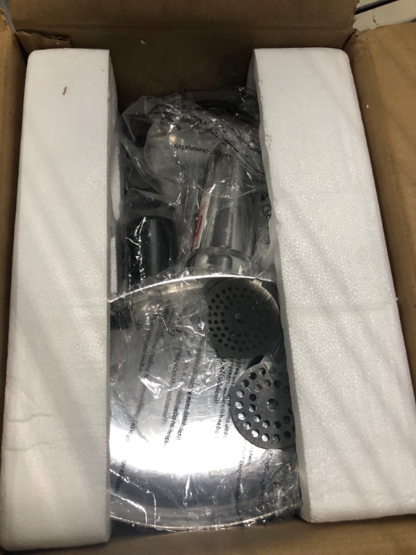 Photo 1 of CHEFFANO Meat Grinder, 2600W Max Stainless Steel Food Grinder Electric, ETL Approved Heavy Duty Meat Mincer Machine with 2 Blades, 3 Plates, Sausage Stuffer Tube & Kubbe Kit for Home Kitchen Use Silver-Y