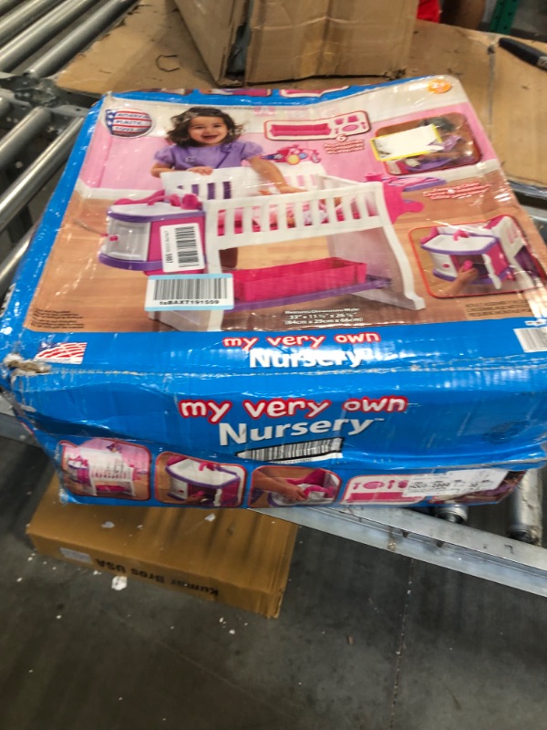 Photo 1 of American Plastic Toys Kids’ My Very Own Nursery Baby Doll Playset, Doll Furniture, Crib, Feeding Station, Learn to Nurture and Care, Durable and BPA-Free Plastic, for Children Ages 2+