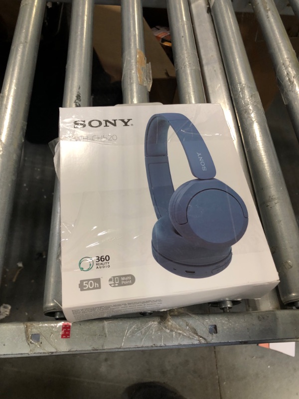 Photo 1 of Sony WH-CH520 Wireless Headphones Bluetooth On-Ear Headset with Microphone, Blue New