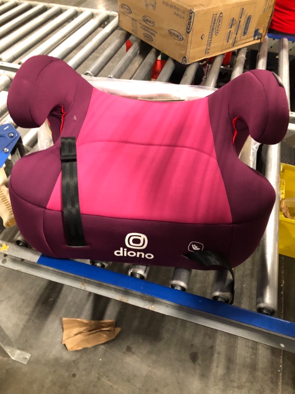 Photo 3 of Diono Solana 2 XL 2022, Dual Latch Connectors, Lightweight Backless Belt-Positioning Booster Car Seat, 8 Years 1 Booster Seat, Pink NEW! LATCH Connect Single Pink