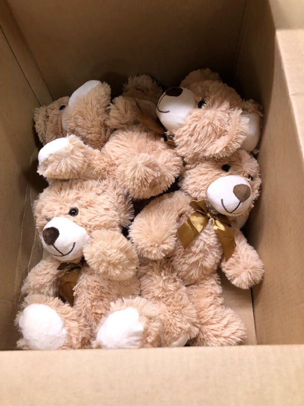 Photo 3 of Quaakssi Teddy Bears Bulk 5 Packs Teddy Bear Stuffed Animal Plush Toys Gift for Kid Girlfriend,13.5 Inches Stuffed Bears for Christmas Valentine’s Day Birthday Wedding Party Brown