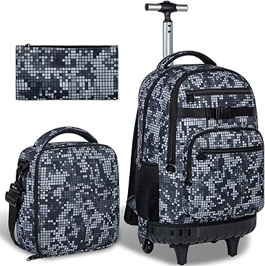 Photo 1 of AGSDON Rolling Backpack for Girls boys, Men Women Roller Wheels Bookbag, Laptop Wheeled School Bag with Wheels for Teens
