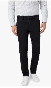 Photo 1 of DKNY Men's Jeans - Bedford Stretch Denim Slim Fit Jeans for Men - Black Rinse - 34x30