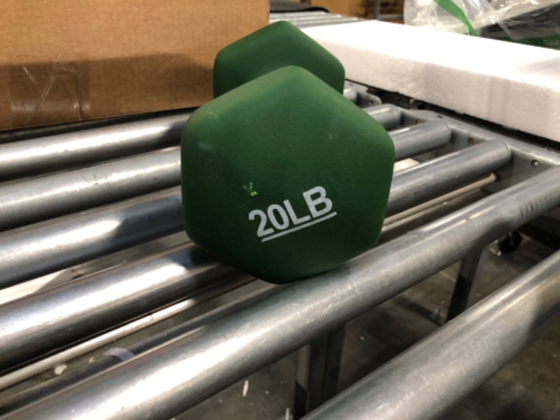 Photo 3 of Basics Neoprene Dumbbell Hand Weight, 20 Pound, Light Green