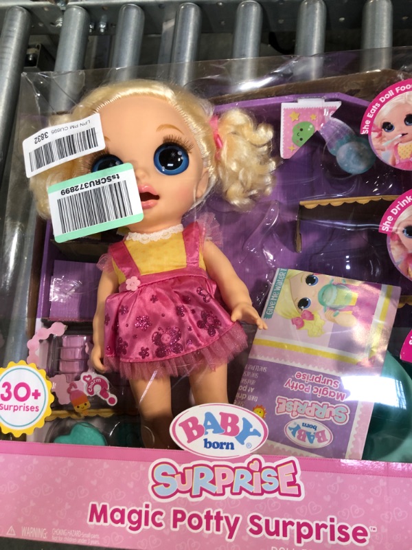 Photo 3 of Baby Born Surprise Magic Potty Surprise Doll Blue Eyes with 30 + Magical Surprises | Doll Pees Glitter & Poops Surprise - Charms Best Gift for Toddlers Ages 3+