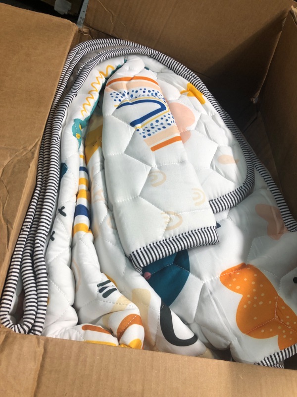 Photo 1 of Baby Play Mat 71" X 79",Foldable Baby Play Mat, Non-Slip Cushioned Baby Playpen Mat for Playing, Baby Playmat Floor Mat for Infants, Babies, Toddlers,Machine Washable for Easy Care. 71*79 Forest Party