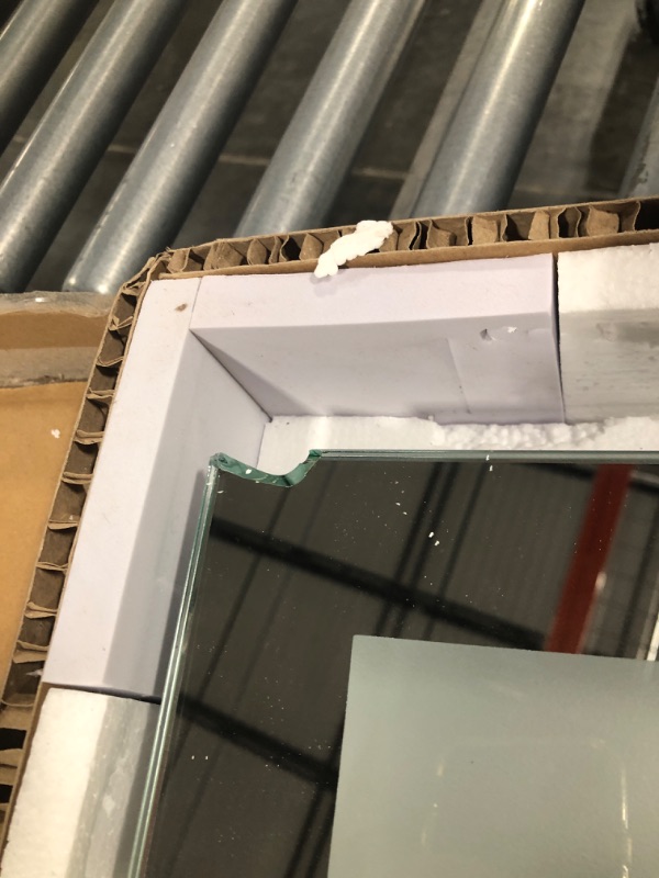 Photo 1 of 24" x 32" LED Bathroom Mirror Wall-Mounted Vanity Anti-Fog Mirror Dimmable Adjustable Light LED Makeup Mirror Vertical/Horizontal Front Light 24x32