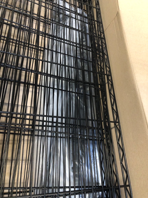 Photo 4 of 6-Shelf Adjustable Heavy Duty Storage Shelving Unit, Metal Organizer Wire Rack for Laundry Bathroom Kitchen Pantry Closet No Wheels, Black No Wheels 6-Shelf
