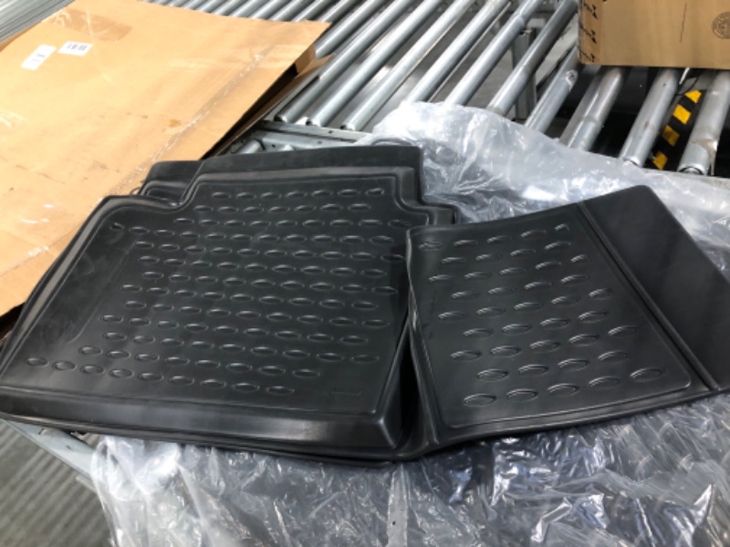 Photo 4 of Fits 2019-2023 Kia Forte Floor Mats Front & 2nd Row Seat Liner Set All Weather Full Set Liners (Black)